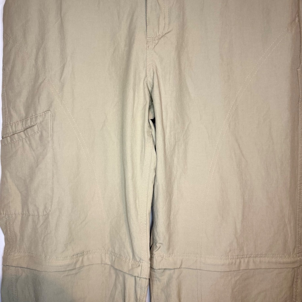 Danskin Now Womens Khaki Tan Convertible Zip Off Cargo Hiking Pants Size M 8 10 - Picture 3 of 9